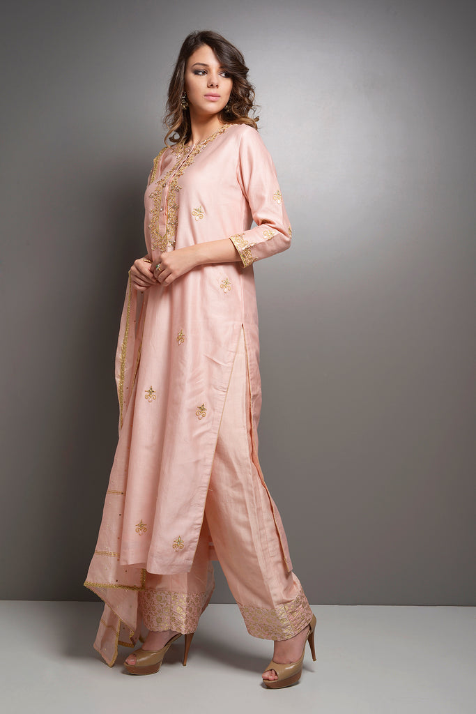 Peach traditional Suit set AAS Couture