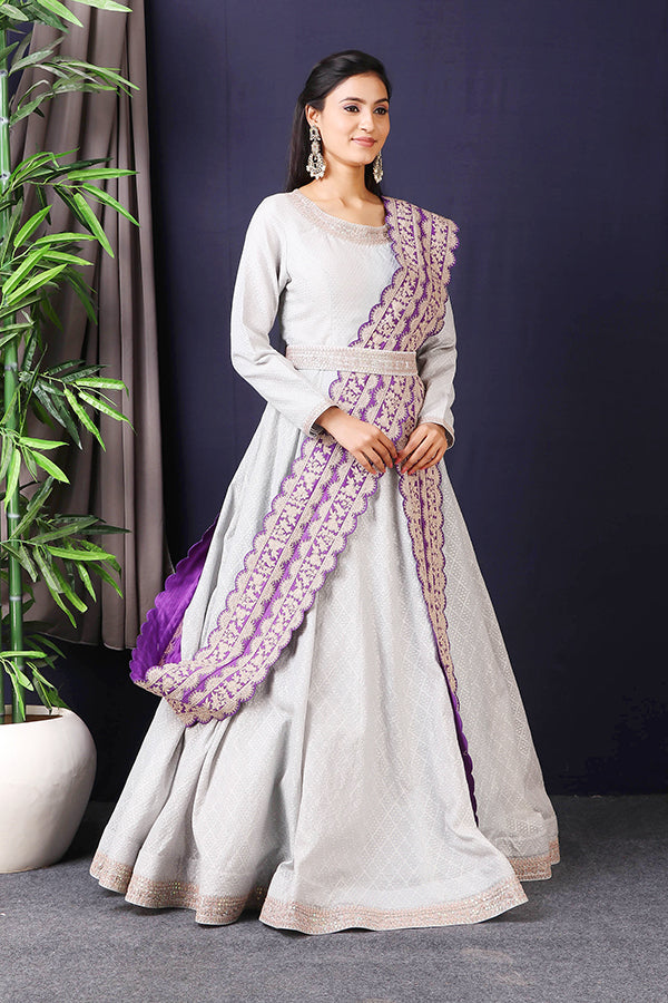 Anarkali with Maharani Dupatta  AAS Couture