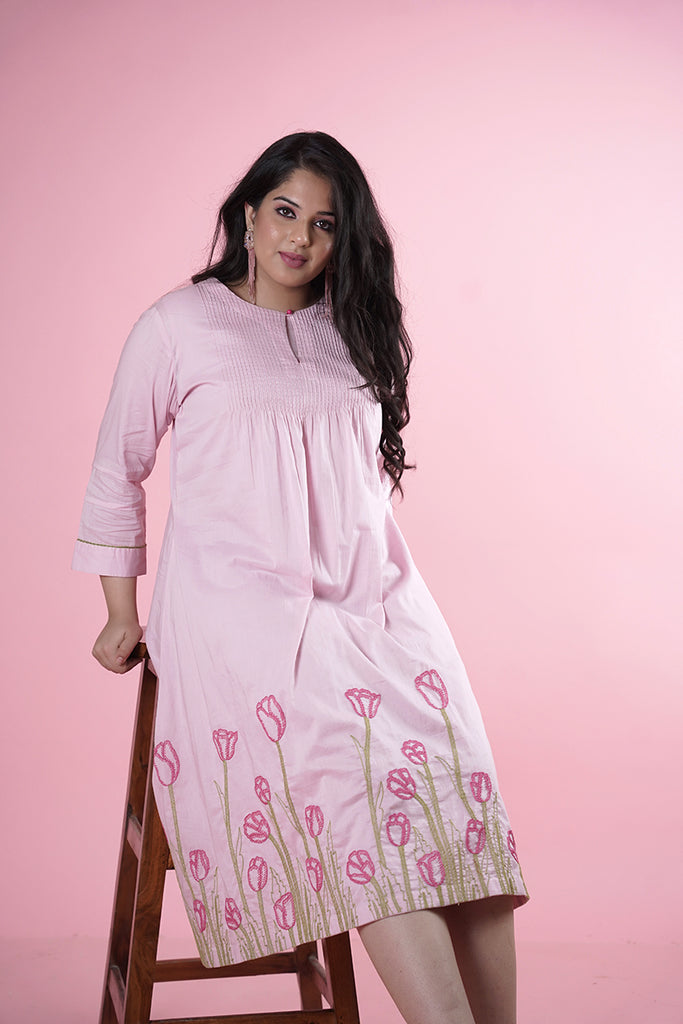 Soft Pink Cotton Outfit AAS COUTURE