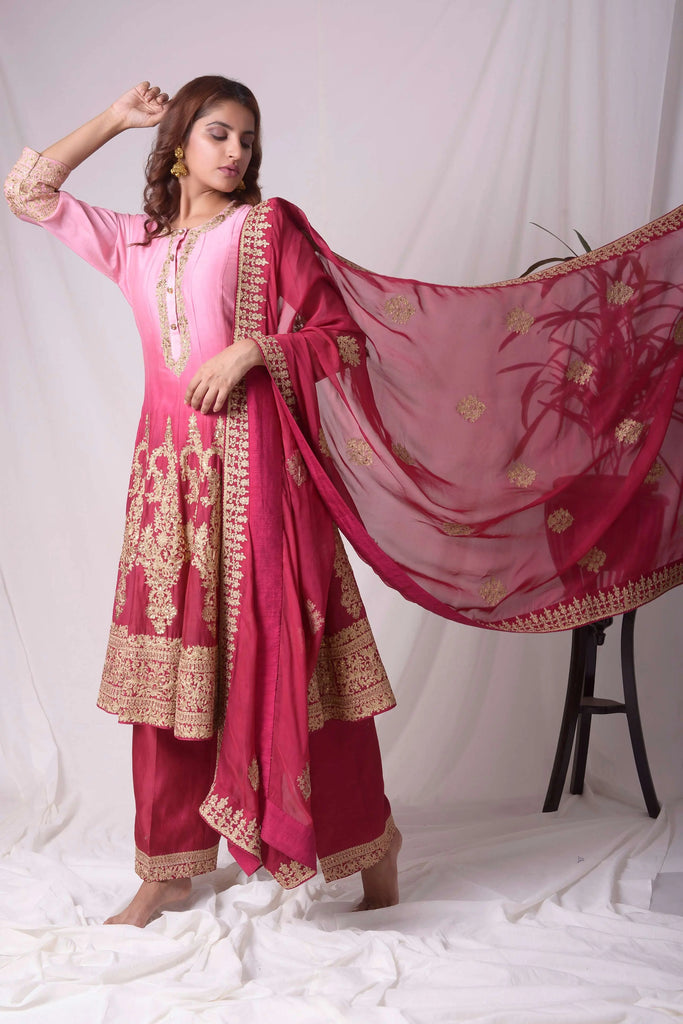 Trendy Zardozi Anarkali suit set AAS Couture