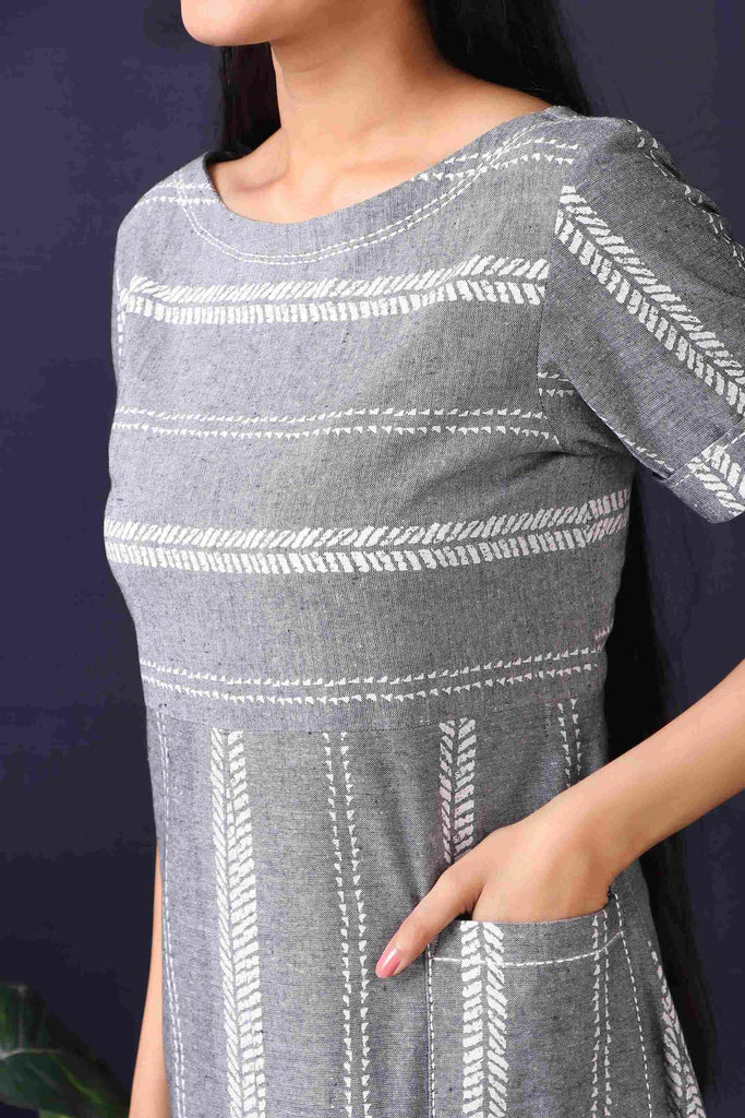 Gorgeous Grey Linen Top AAS Couture