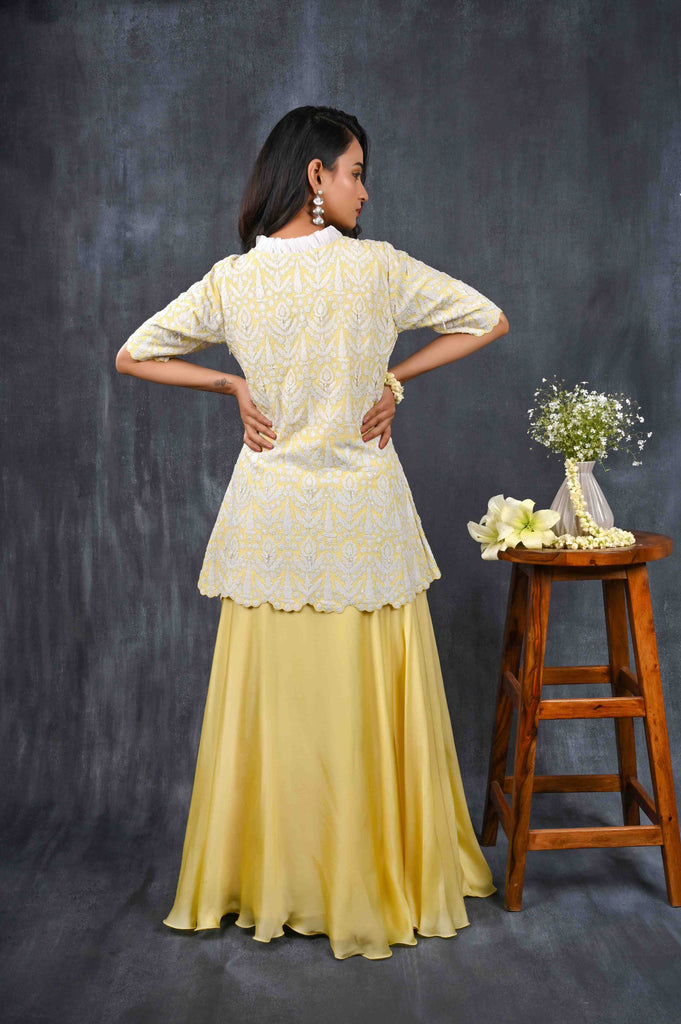 Embroidered Lemon Skirt Set AAS COUTURE