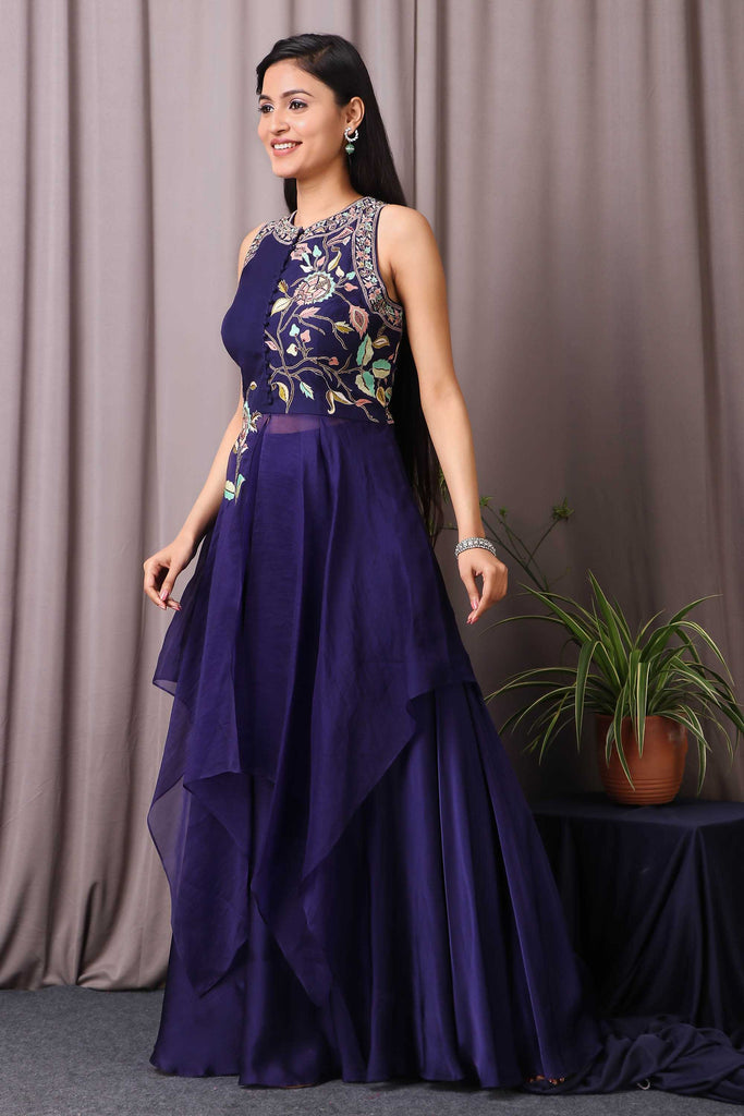 Traditional Navy Blue Outfit AAS Couture