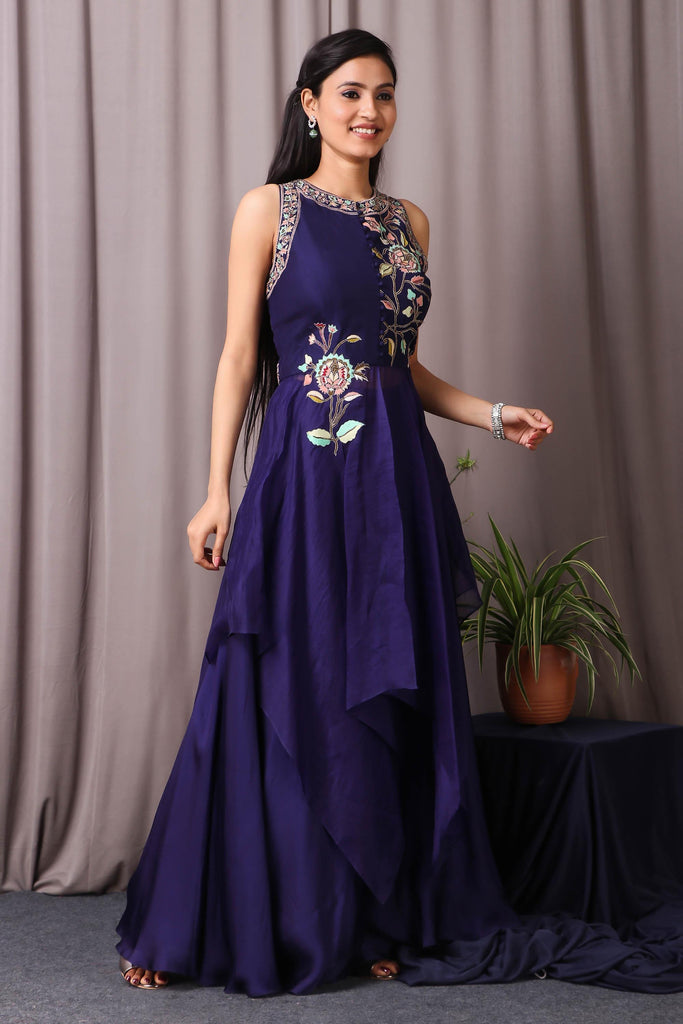 Elegant Draped Sharara Dress AAS Couture