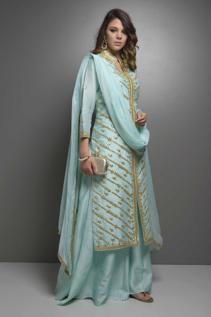 Tradtional suit set with gota Jaal AAS COUTURE